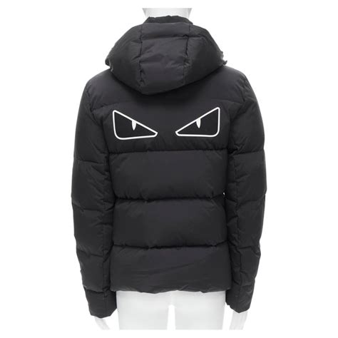 black nylon down jacket Fendi